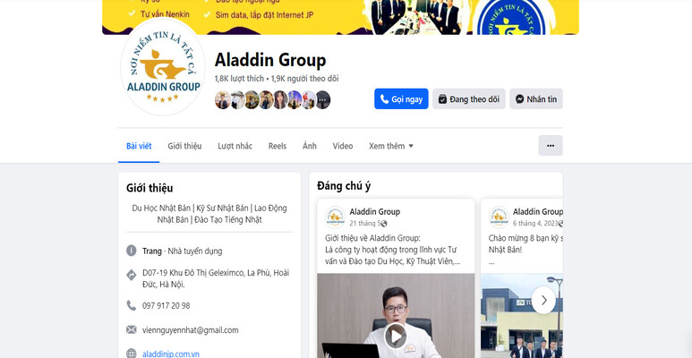 Fanpage Aladdin Group